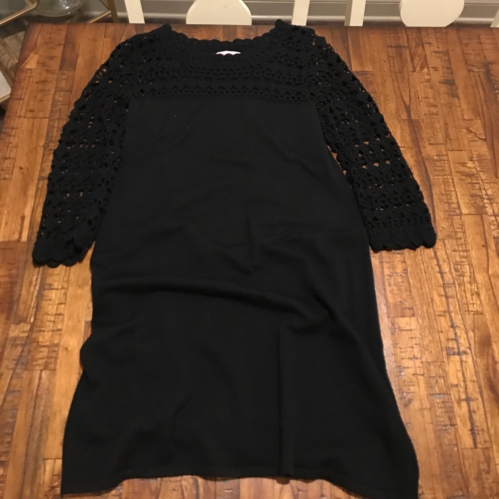 COPY - Lilly Pulitzer Black crochet sweater dress